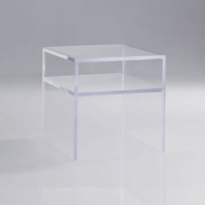 Square Table With One Shelf Acrylic